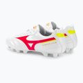 Mizuno Morelia II Club MD ghete de fotbal pentru bărbați alb/flery coral2/bolt2 4