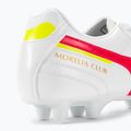 Mizuno Morelia II Club MD ghete de fotbal pentru bărbați alb/flery coral2/bolt2 10