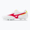 Mizuno Morelia II Club MD ghete de fotbal pentru bărbați alb/flery coral2/bolt2 3