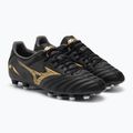 Ghete de fotbal Mizuno Morelia Neo IV Pro MD pentru bărbați, negru/auriu/negru 4