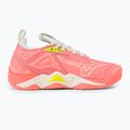 Încălțăminte de volei pentru femei Mizuno Wave Momentum 3 candy coral/black/bolt 2 neon 2