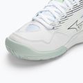 Încălțăminte de volei pentru femei Mizuno Cyclone Speed 4 white/gridge/patinagreen 7