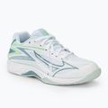 Încălțăminte de volei pentru copii Mizuno Lightning Star Z7 JR white/gridge/patinagreen