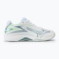 Încălțăminte de volei pentru copii Mizuno Lightning Star Z7 JR white/gridge/patinagreen 2