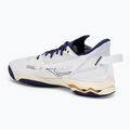 Încălțăminte de handbal pentru bărbați Mizuno Wave Mirage 5 white/bribbon/mp gold 3