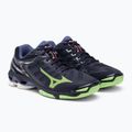 Pantofi de volei pentru bărbați Mizuno Wave Voltage evening blue / tech green / lolite 5