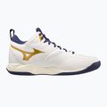 Încălțăminte de volei  Mizuno Wave Dimension Mid white/blue ribbon/mp gold 9