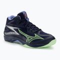 Pantofi de volei pentru bărbați Mizuno Thunder Blade Z Mid albastru seara / verde tehnic / lolite