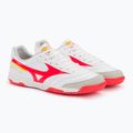 Mizuno Morelia Morelia Sala Classic IN alb/flery coral2/bolt2 ghete de fotbal pentru bărbați 4