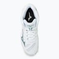 Încălțăminte de volei pentru femei Mizuno Wave Voltage Mid white/glacial ridge/patina green 5