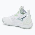 Încălțăminte de volei pentru femei Mizuno Wave Momentum 3 Mid white/glacial/pantinagreen 3