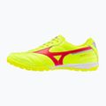 Încălțăminte de fotbal pentru bărbați Mizuno Morelia Sala Elite TF safety yellow/fiery coral 2/galaxy silver 3