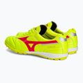 Încălțăminte de fotbal pentru bărbați Mizuno Morelia Sala Elite TF safety yellow/fiery coral 2/galaxy silver 4