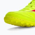 Încălțăminte de fotbal pentru bărbați Mizuno Morelia Sala Elite TF safety yellow/fiery coral 2/galaxy silver 9