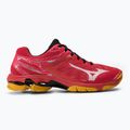 Încălțăminte de volei pentru bărbați Mizuno Wave Voltage radiant red/white/carrot curl 2