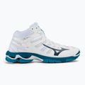 Încălțăminte de volei pentru bărbați Mizuno Wave Mid Voltage white/sailor blue/silver 2