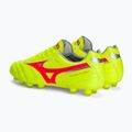 Încălțăminte de fotbal pentru bărbați Mizuno Morelia II Pro MD safety yellow/fiery coral 2/galaxy silver 3
