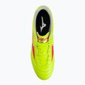 Încălțăminte de fotbal pentru bărbați Mizuno Morelia II Club MD safety yellow/fiery coral 2/galaxy silver 7