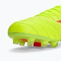 Încălțăminte de fotbal pentru bărbați Mizuno Morelia Neo IV Β Elite MD safety yellow/fiery coral 2/galaxy silver 9