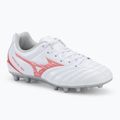 Încălțăminte de fotbal pentru copii Mizuno Monarcida Neo III Select AG white/radiant red