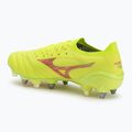 Încălțăminte de fotbal pentru bărbați Mizuno Morelia Neo IV β Elite MIX safety yellow/fiery coral 2/safety yellow 3