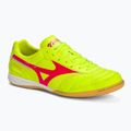 Încălțăminte de fotbal pentru bărbați Mizuno Morelia Sala Elite IN safety yellow/fiery coral 2/galaxy silver