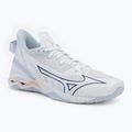 Încălțăminte de handbal pentru femei Mizuno Wave Mirage 5 white/navy peony/peach parfait