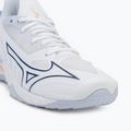 Încălțăminte de handbal pentru femei Mizuno Wave Mirage 5 white/navy peony/peach parfait 7