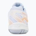 Încălțăminte de volei pentru femei Mizuno Cyclone Speed 4 white/peach parfait/halogen blue 6