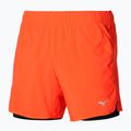 Pantaloni scurți de alergare pentru bărbați Mizuno Core 5.5 2in1 nasturtium 3