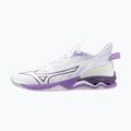 Încălțăminte de handbal pentru femei Mizuno Wave Mirage 5 white/patrician purple/quince 8