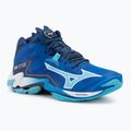 Încălțăminte de volei pentru bărbați Mizuno Wave Lightning Z8 Mid mugen blue/white/estate blue