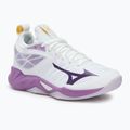 Încălțăminte de volei pentru femei Mizuno Wave Dimension white/patrician purple/quince