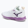 Încălțăminte de volei pentru femei Mizuno Wave Dimension white/patrician purple/quince 3