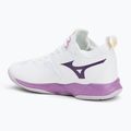 Încălțăminte de volei pentru femei Mizuno Wave Dimension Mid white/patrician purple/quince 3