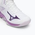 Încălțăminte de volei pentru femei Mizuno Wave Dimension Mid white/patrician purple/quince 7
