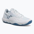 Încălțăminte de tenis pentru femei Mizuno Wave Enforce Court CC white/ parisian blue/ plein air