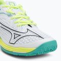 Încălțăminte de tenis pentru femei Mizuno Wave Exceed Tour 6 CC W white/black/mizuno neo lime 7