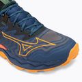 Încălțăminte de alergare pentru bărbați Mizuno Wave Daichi 8 estate blue/apricot/spicy orange 7