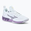 Încălțăminte de volei pentru femei Mizuno Wave Luminous 3 white/patrician purple/quince