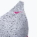 Costum de baie din două piese pentru copii Nike Water Dots Asymmetrical alb și negru NESSC725-001 3