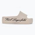 Papuci pentru femei KARL LAGERFELD Kobo II Hotel Logo off white eco eva