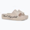 Papuci pentru femei KARL LAGERFELD Kobo II Hotel Logo off white eco eva 2