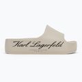 Papuci pentru femei KARL LAGERFELD Kobo II Hotel Logo off white eco eva 2