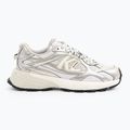 Încălțăminte pentru femei KARL LAGERFELD Orion Sidetrim white leather/textile w/silver