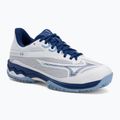 Încălțăminte de tenis pentru femei Mizuno Wave Exceed Light 2 CC white/ bellwether blue/ bel air blue