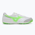 Încălțăminte de fotbal pentru bărbați Mizuno Morelia Sala Pro TF white/neon green/galaxy silver 2