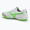 Încălțăminte de fotbal pentru bărbați Mizuno Morelia Sala Elite TF white/neon green/galaxy silver 3
