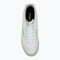 Încălțăminte de fotbal pentru bărbați Mizuno Morelia Sala Elite TF white/neon green/galaxy silver 5