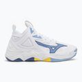 Pantofi de volei Mizuno Wave Momentum 3 Mid alb/albastru bellwether/albastru belair 2